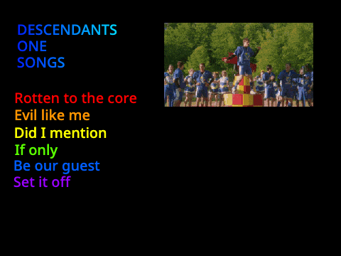Descendants 1 songs playlist