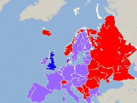 Map of the Eurozone 