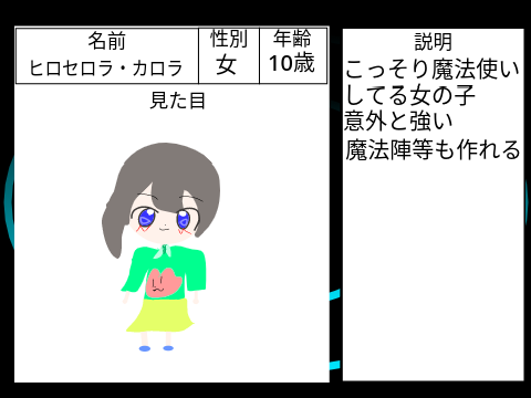 アニメ　シン・スクラッチ　キャラシート カロラ
