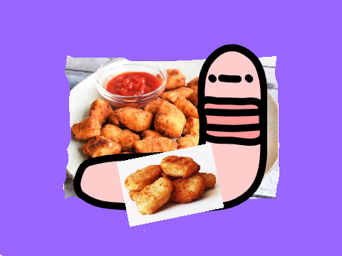 Le Worm chicken nugget