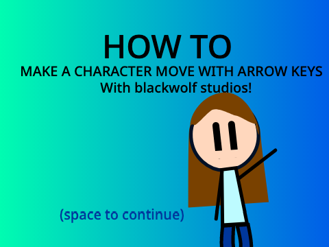 How to move your character with arrow keys