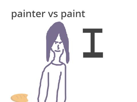 painter vs paint | one
