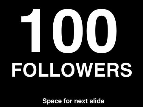 100 followers!