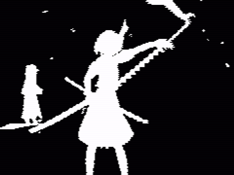 Bad Apple (240x180 @60fps interlaced bilevel)
