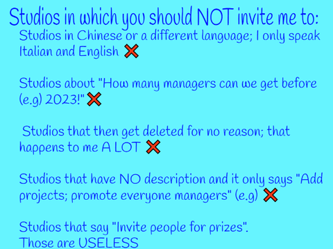Studios Problem