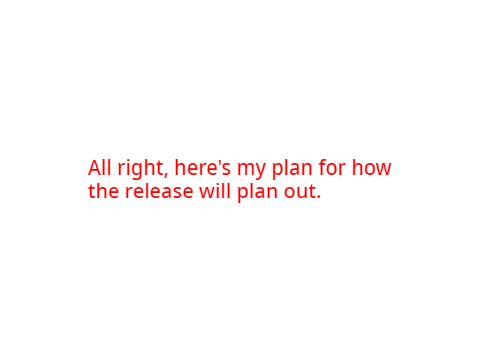 My plan for the release of SSB