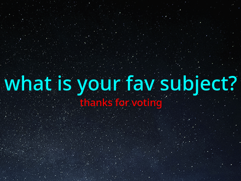 what is your favourite subject?