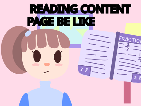 Reading content page be like- (animation)