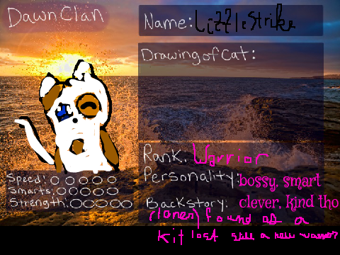 DawnClan Sign-Up Sheet remix