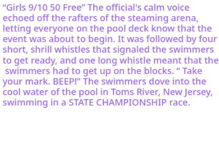 One Stroke at a Time- Story by me, about me!