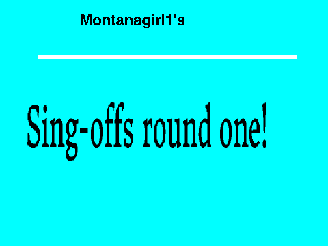 The sing-offs round one remix