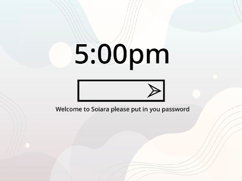 Lock screen for Soiara OS