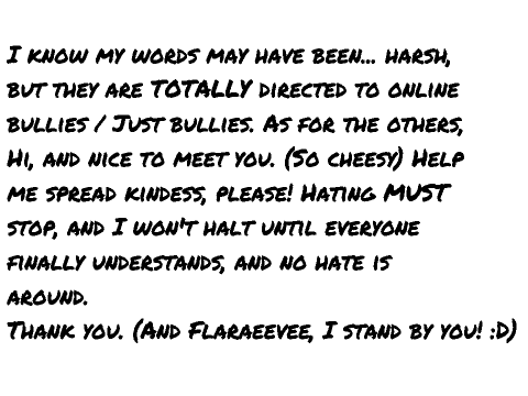 STOP ALL HATE!! -Flaraeevee-