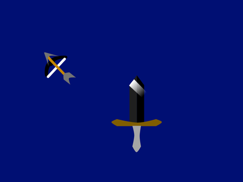 Vector sword and bow & arrow art