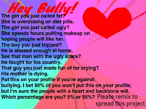 Help Stop Bullying. Please remix this remix remix remix