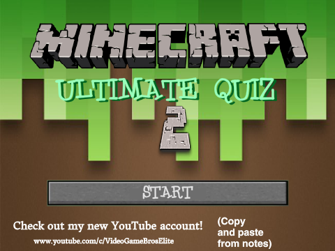 Minecraft Ultimate Quiz 2!