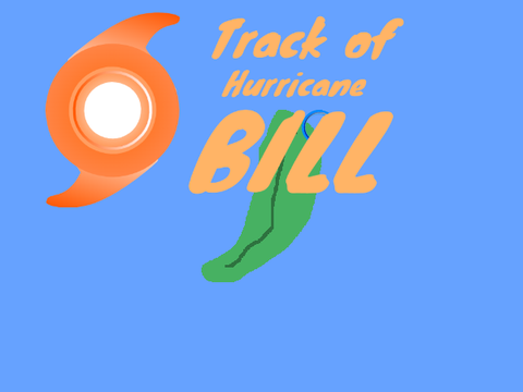 Track of Hurricane bill
