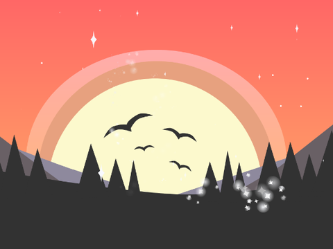 ✰ Sunset || Art + Parallax ✰ remix