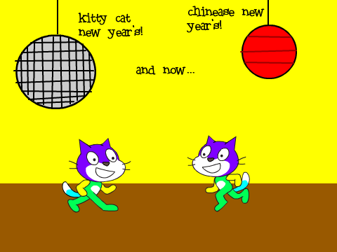 kitty cat new year's