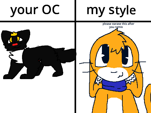 I redraw your OC in my style! remix