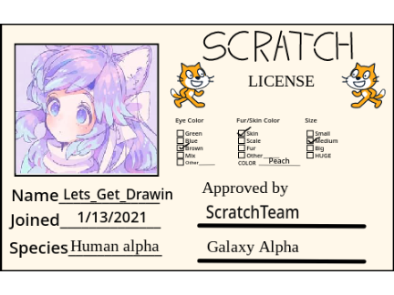 My Scratchers License :D