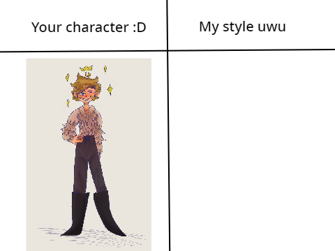 I will redraw your character in my art style remix