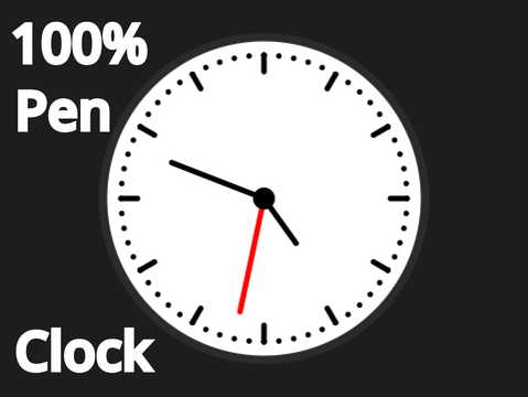 100% Pen Clock