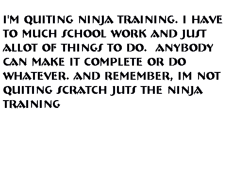 I quit