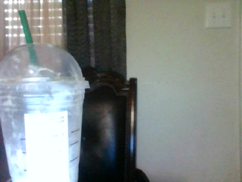 my mom  bought me a caramel frap