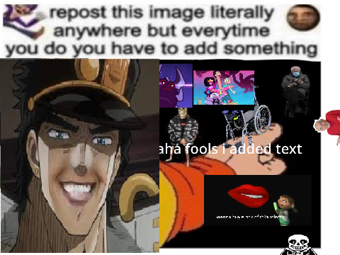 Repost this image but add something 