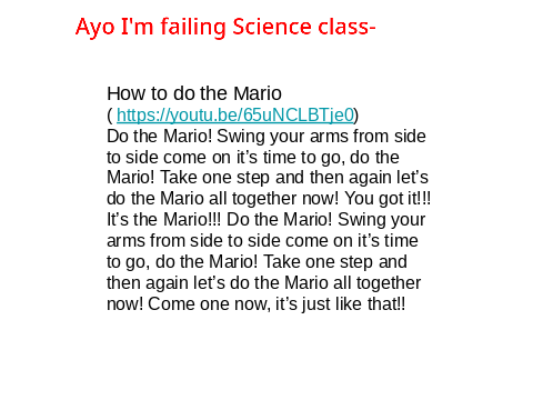 I'm going to fail-