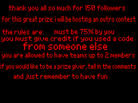 150 follower outro contest