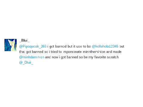 PROOF _blui_ is an impersonator NOT a fanpage (use full screen)