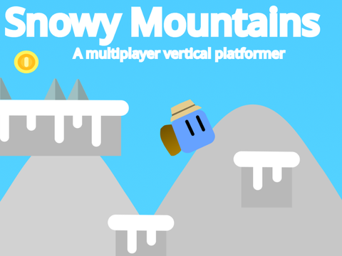 ☁ Snowy Mountains- A vertical multiplayer scrolling platformer (Collab) #games #art #all ☁
