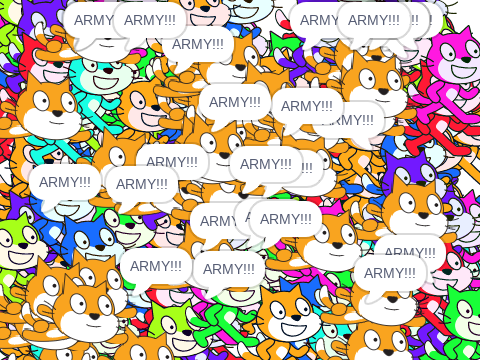 Rainbow cat Army!