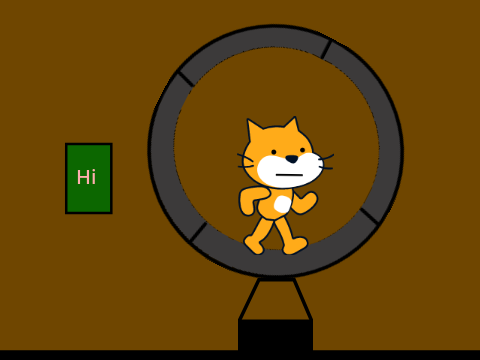 Hamster Wheel (with Scratch Cat)