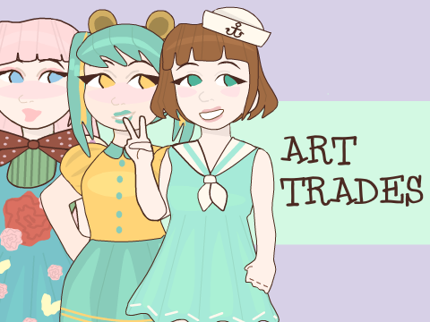 Art Trades with ipzy, WAFFL3, and hizy!