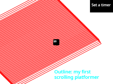 Outline: my first scrolling platformer. Entry for @SGcomics' 100 follower contest #games#all