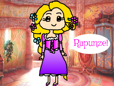 Princess Rapunzel Drawing