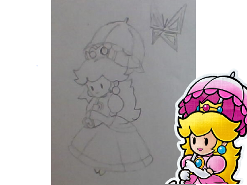 Princess peach from paper Mario