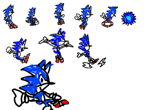 modern sonic sprites