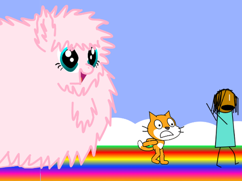 add yourself running from fluffy pony