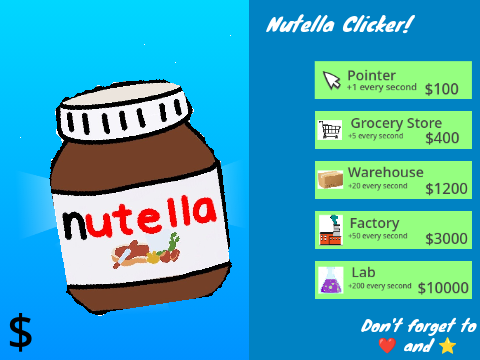 Nutella Clicker! #games #all