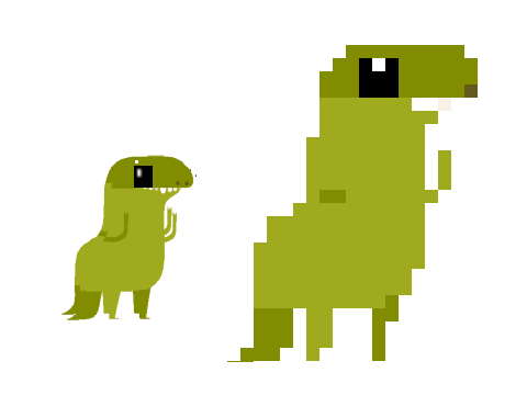 Pixel baby dino