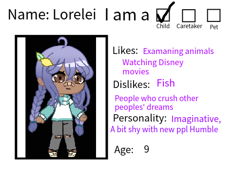 The Orphange RP / Sign Up Sheet / Gacha Club