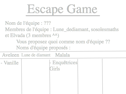 II Escape Game II Pour @sosolesmaths et @Lune_dediamant
