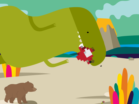 dino eating a giga.