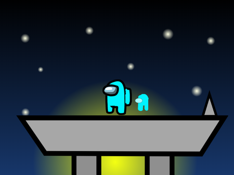 Among us || Cyan + Mini Character platformer 2 