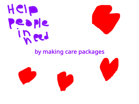 help people in need by making care packages