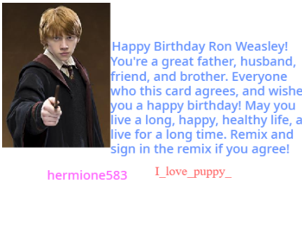 Happy birthday Ron Weasley! remix